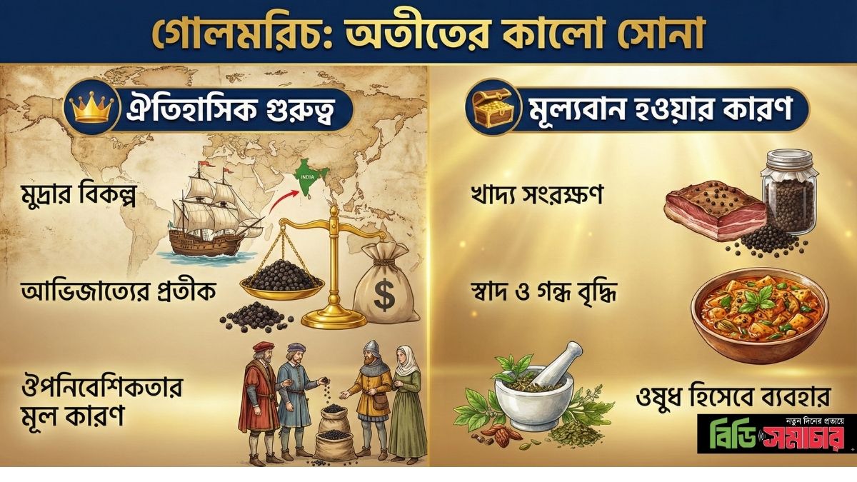 গোলমরিচকে কেন ‘কালো সোনা’ বলা হতো