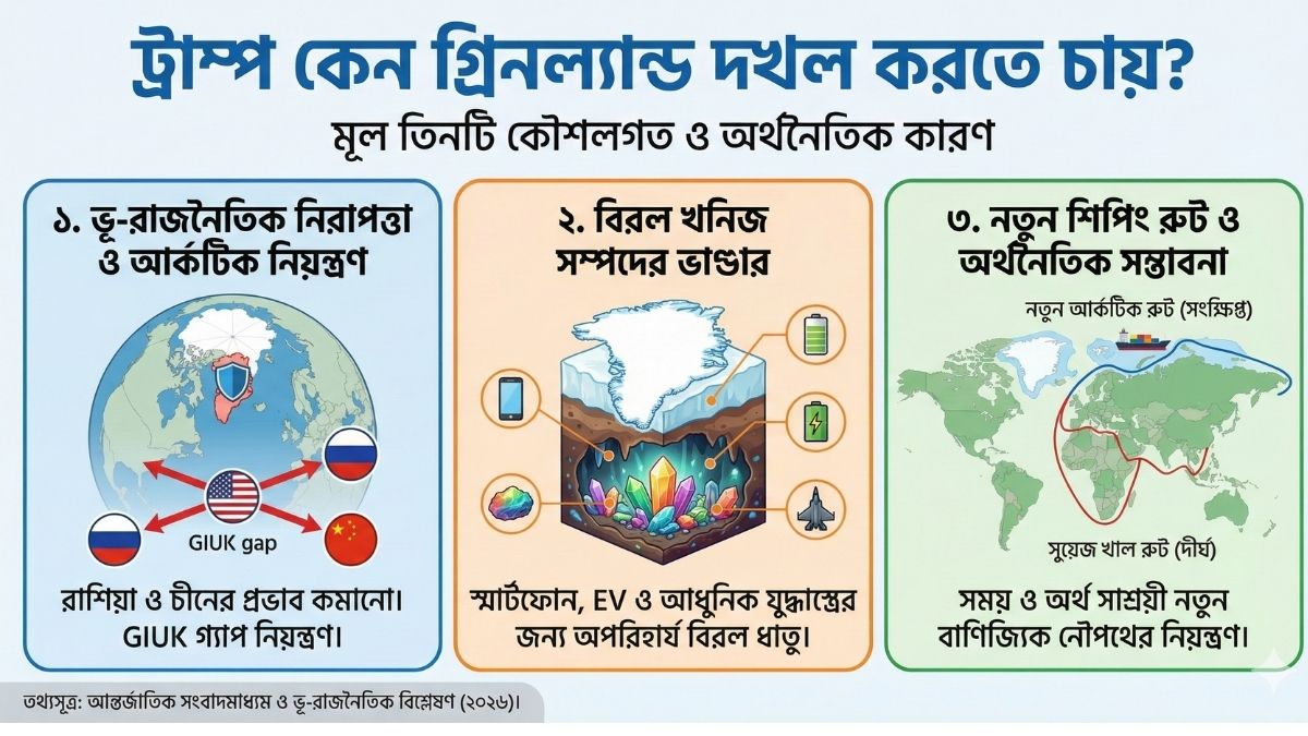 ট্রাম্প কেন গ্রিনল্যান্ড দখল করতে চায়