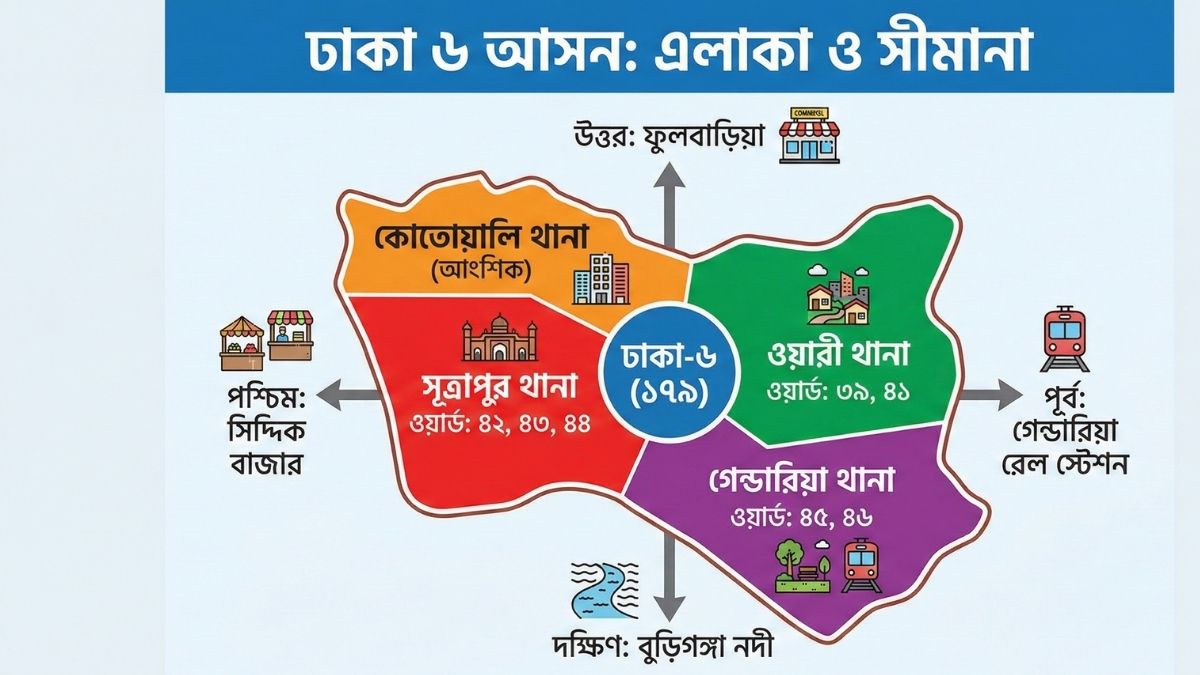 ঢাকা ৬ আসন কোন এলাকা নিয়ে গঠিত