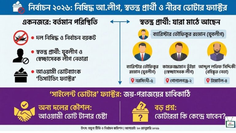ত্রয়োদশ জাতীয় সংসদ নির্বাচনে নিষিদ্ধ হওয়ার পরও ভোটে আ.লীগ নেতারা