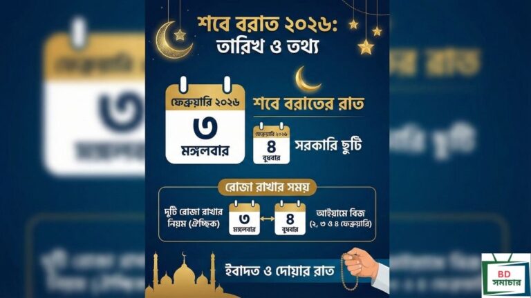 শবে বরাত ২০২৬ বাংলাদেশে কত তারিখে