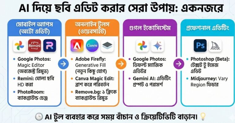 AI দিয়ে ছবি এডিট করার সেরা ৫টি উপায় ও ওয়েবসাইট