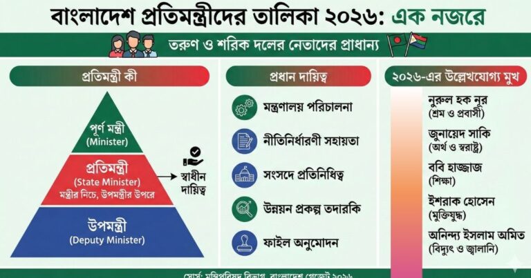 প্রতিমন্ত্রী কি প্রতিমন্ত্রীর প্রকৃত ক্ষমতা ও কাজ কী প্রতিমন্ত্রীদের তালিকা ২০২৬