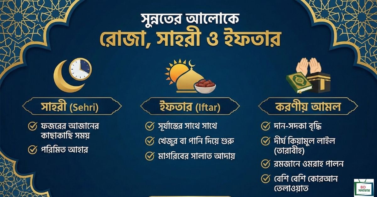 সুন্নতের আলোকে রোজা, সাহরী ও ইফতারের সঠিক নিয়ম এবং রমজানের আমল