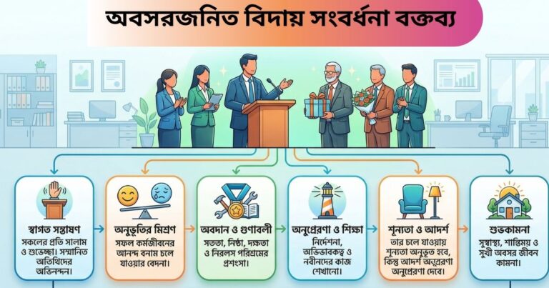 অবসরজনিত বিদায় সংবর্ধনা বক্তব্য