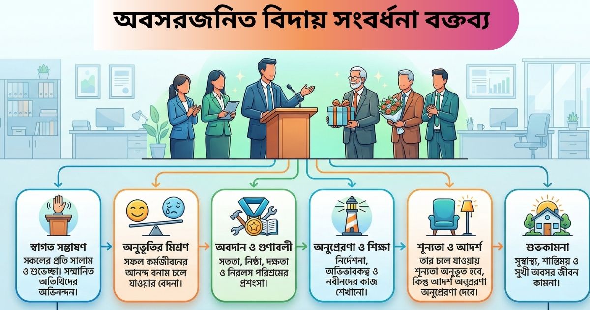 অবসরজনিত বিদায় সংবর্ধনা বক্তব্য