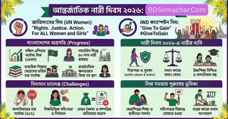 আন্তর্জাতিক নারী দিবস ২০২৬ কবে, কেন পালন করা হয়, ইতিহাস, তাৎপর্য, শুভেচ্ছা ও উক্তি