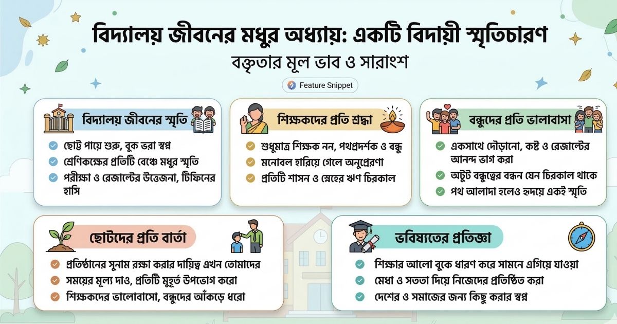 এসএসসি বিদায় অনুষ্ঠানের বক্তব্য