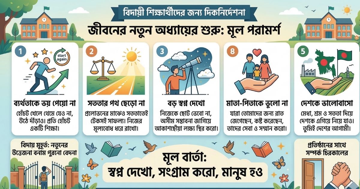 শিক্ষার্থীদের বিদায় অনুষ্ঠানের বক্তব্য