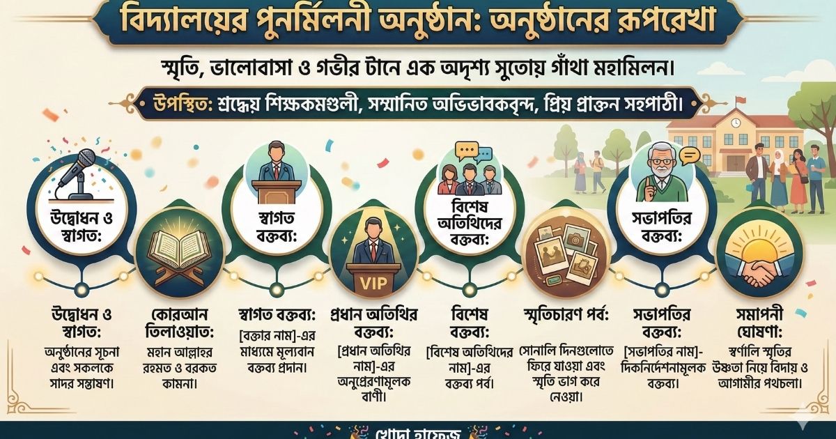 স্কুলের পুনর্মিলনী অনুষ্ঠানের উপস্থাপনা স্ক্রিপ্ট