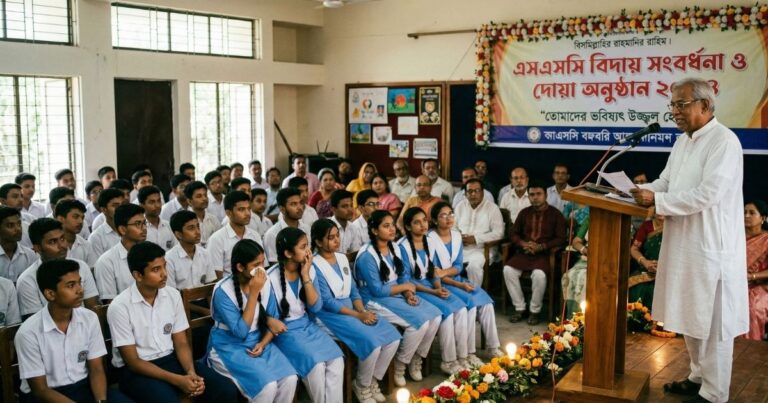 এসএসসি শিক্ষার্থীদের বিদায় অনুষ্ঠানে প্রধান শিক্ষকের বক্তব্য