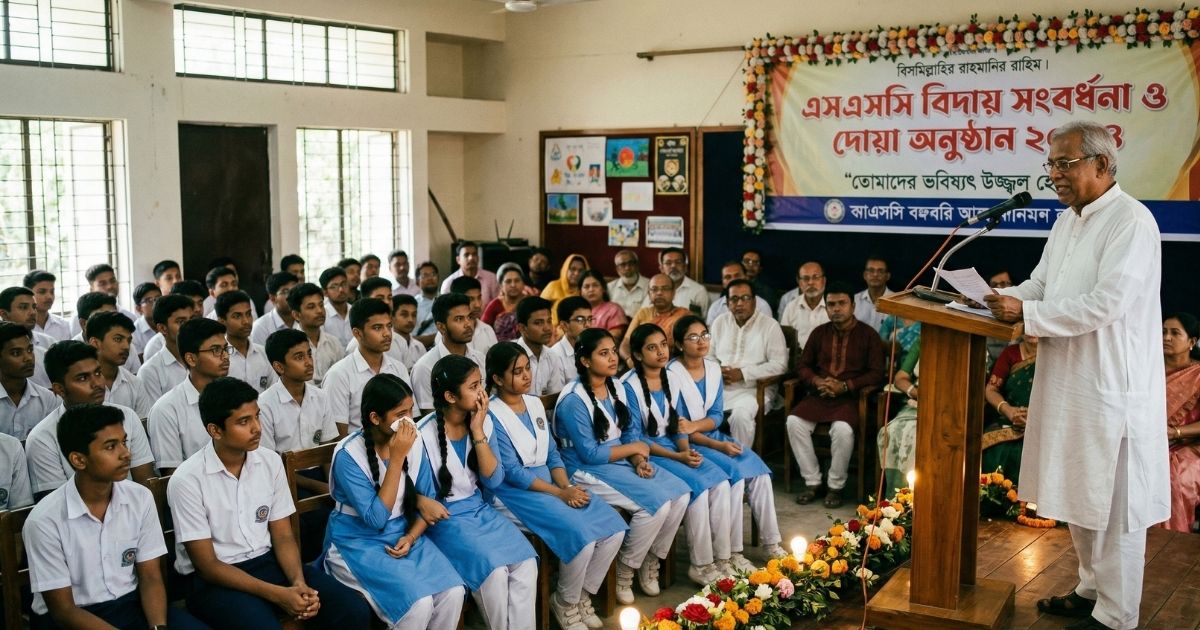 এসএসসি শিক্ষার্থীদের বিদায় অনুষ্ঠানে প্রধান শিক্ষকের বক্তব্য